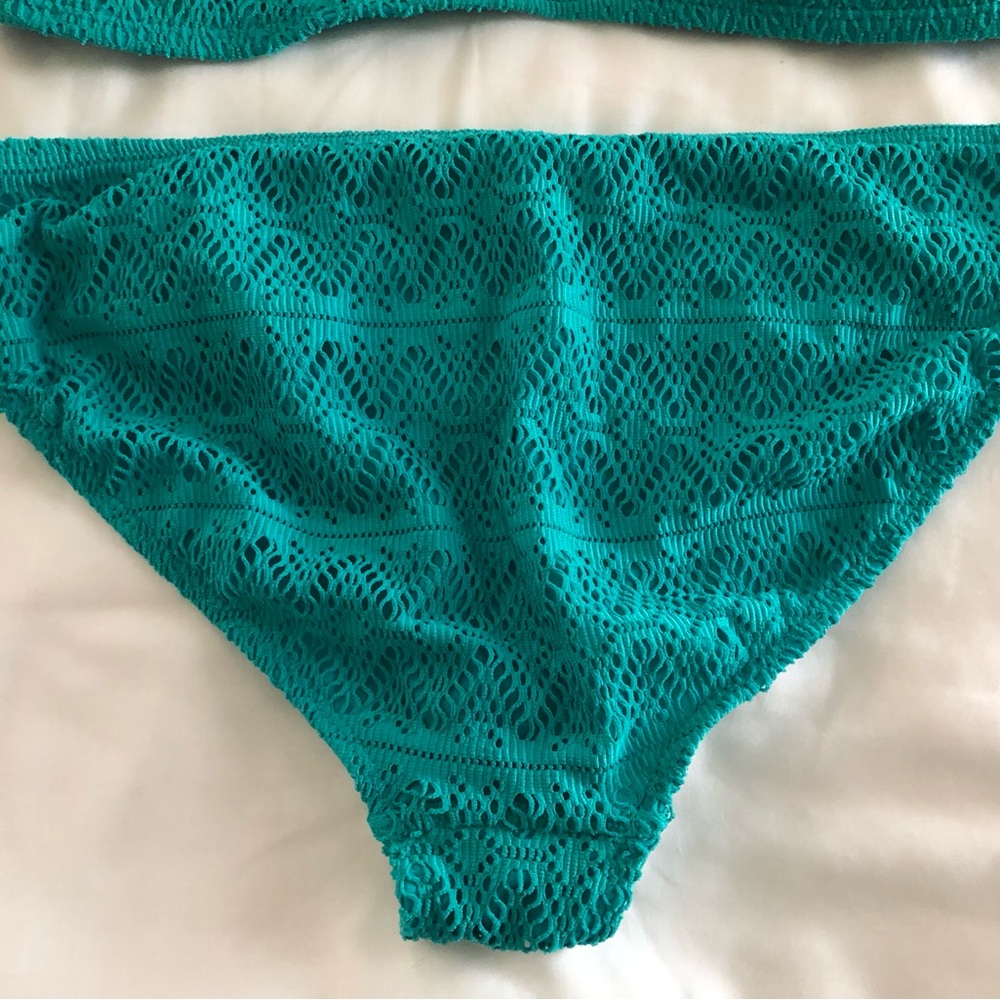 OP Teal Lace High-Neck Bikini Set - Picture 6 of 9
